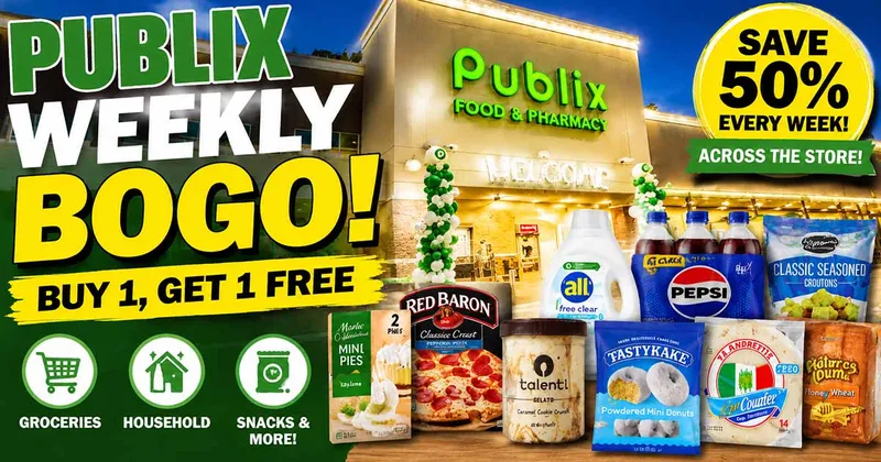 Publix Weekly BOGO Deals: Get 50% Off Groceries Every Week
