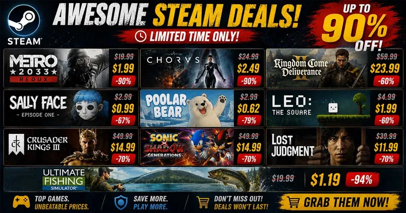 Steam: Deals Are Looking Pretty Good Right Now — Some Prices Are Seriously Low