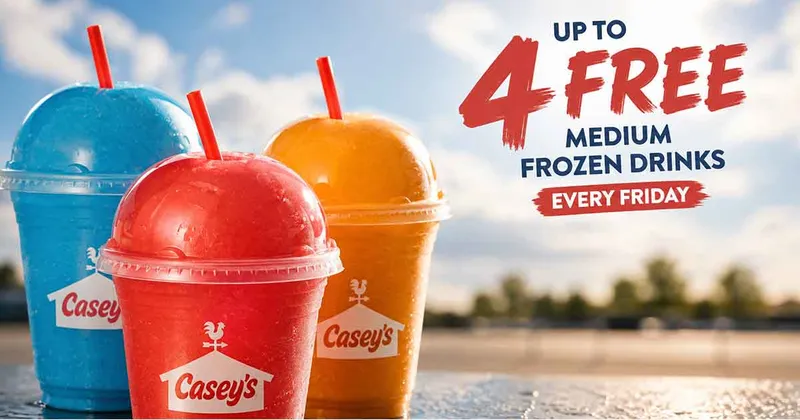 Casey’s: Up to 4 FREE Medium Frozen Drinks (Every Friday)