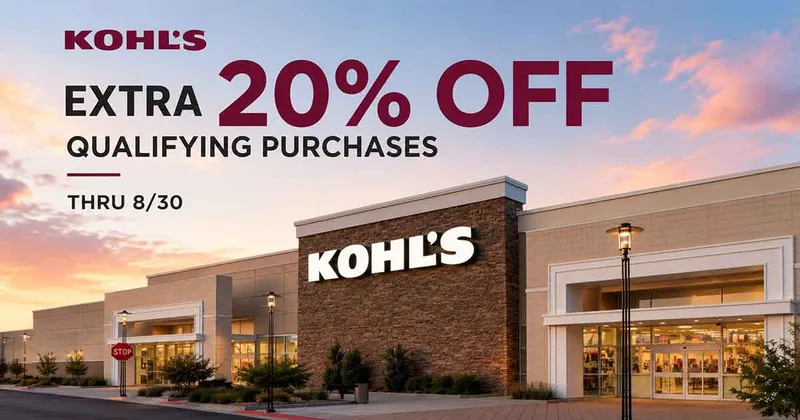 Kohl’s: Extra 20% Off Qualifying Purchases (Thru 8/30)