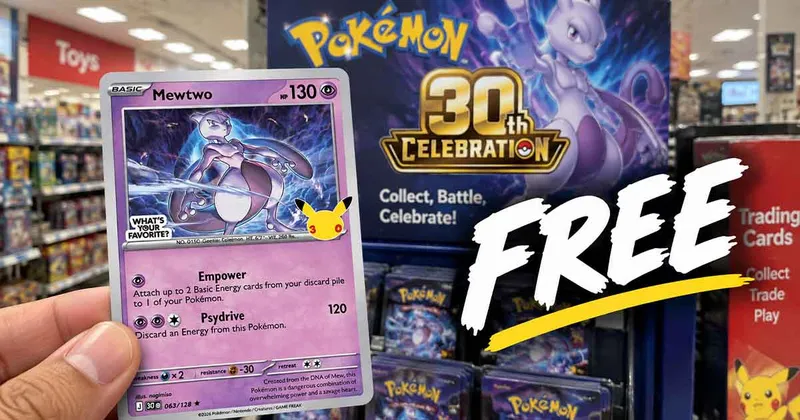 Free Pokemon Mewtwo Promo Card With $15 Purchase at 7 Retailers Starting October 2