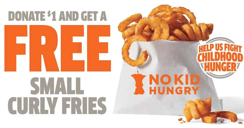 Jack in the Box Free Curly Fries September 2026: Donate $1 to No Kid Hungry