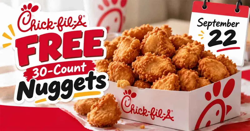 Chick-fil-A: FREE 30-Count Nuggets