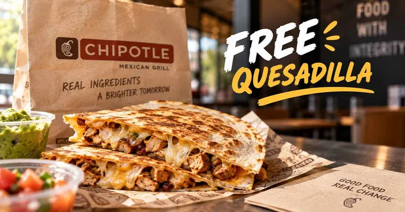 Chipotle: FREE Quesadilla with $20+ Digital Order - Code NQD2026 (Sept 24-25)