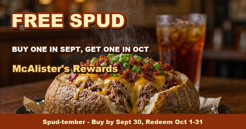 McAlister's Spud-tember: Buy a Spud in September, Get One Free in October