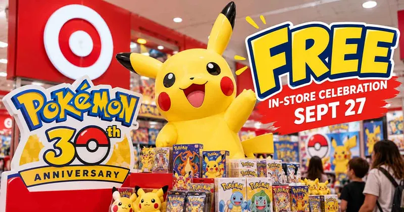 Target Pokemon 30th Anniversary Event: Free In-Store Celebration Sept 27