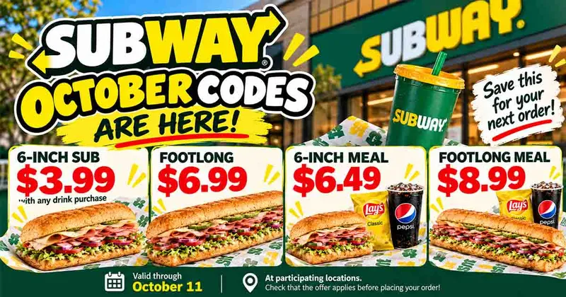 Subway: $3.99 Subs, $6.99 Footlongs & More