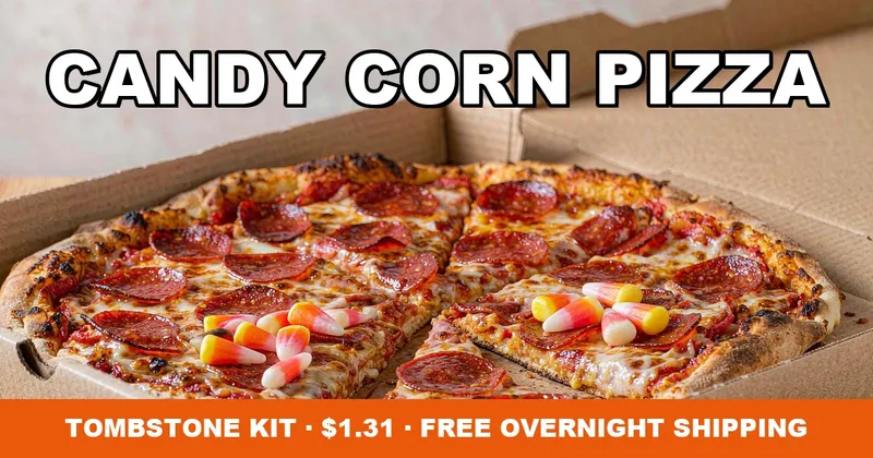Tombstone Candy Corn Pizza Kit: $1.31 With Free Overnight Shipping (Drops Oct 9 and 23)
