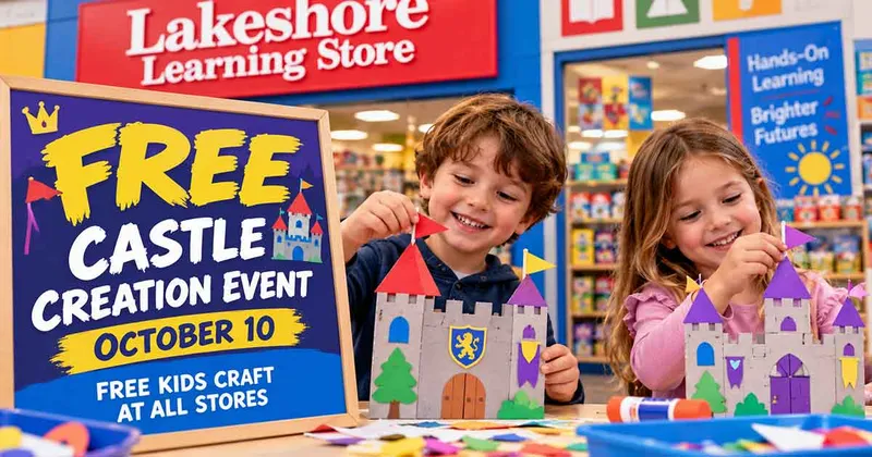 Lakeshore Learning Free Castle Creation Event October 10: Free Kids Craft at All Stores