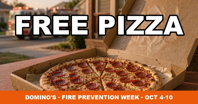 Domino's Free Pizza During Fire Prevention Week: How the Smoke Alarm Deal Works