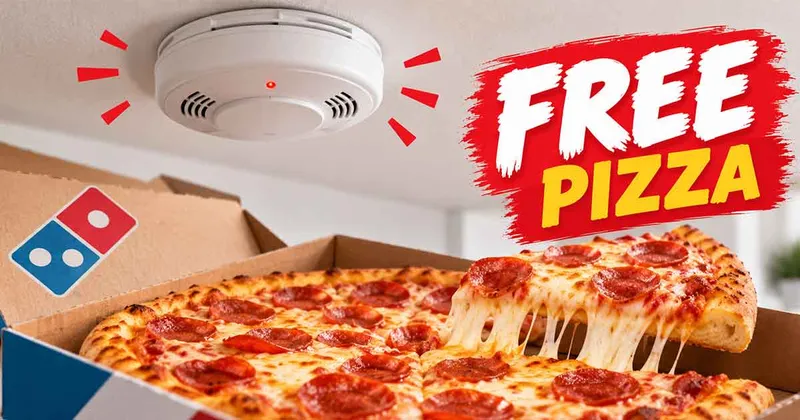 Domino's Free Pizza During Fire Prevention Week: How the Smoke Alarm Deal Works