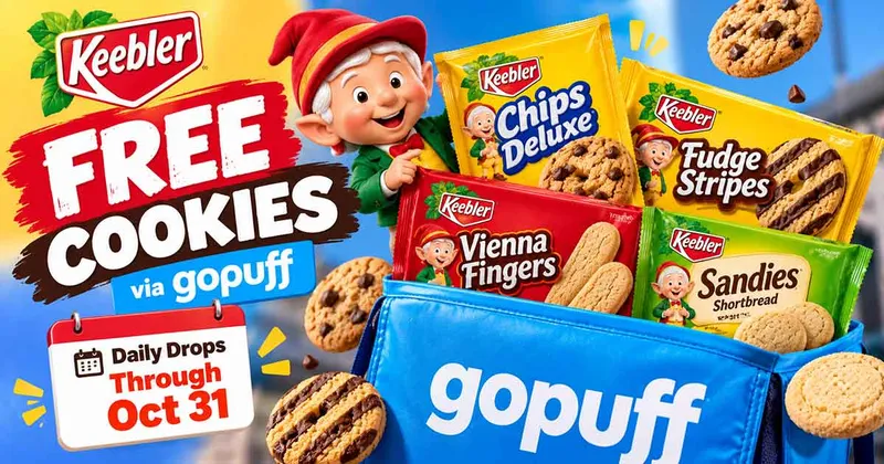 Keebler Free Cookies via Gopuff: Daily Drops Through Oct 31