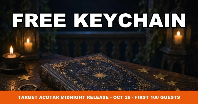 Free Bryaxis Keychain at Target ACOTAR Midnight Release Events October 26