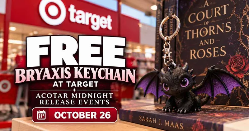 Free Bryaxis Keychain at Target ACOTAR Midnight Release Events October 26