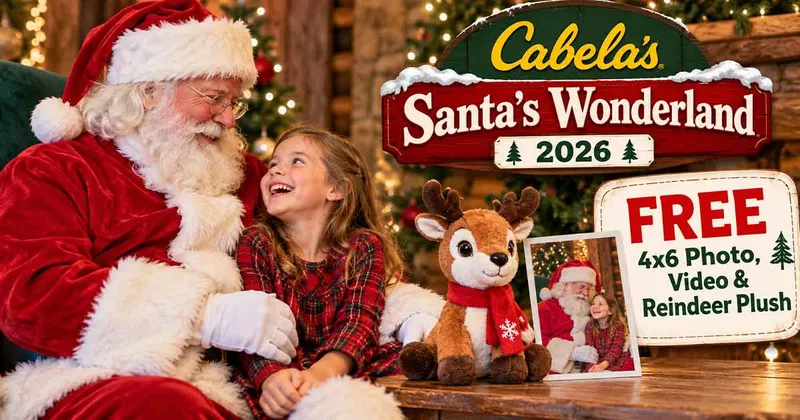 Cabela's Santa's Wonderland 2026: Free 4x6 Photo, Video & Reindeer Plush
