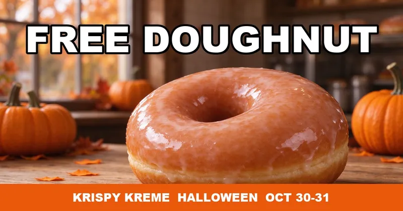 Krispy Kreme: Free Original Glazed Doughnut in Costume (Oct 30-31)
