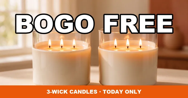 Bath & Body Works BOGO 3-Wick Candles Today Only (Oct 2026)