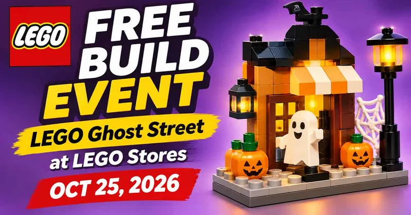 LEGO Ghost Street Free Build Event at LEGO Stores (Oct 25, 2026)