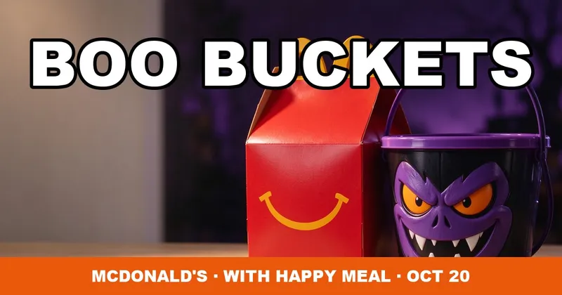 McDonald's Disney Villains Boo Buckets 2026: 5 Collectible Pails With Happy Meal (Oct 20)