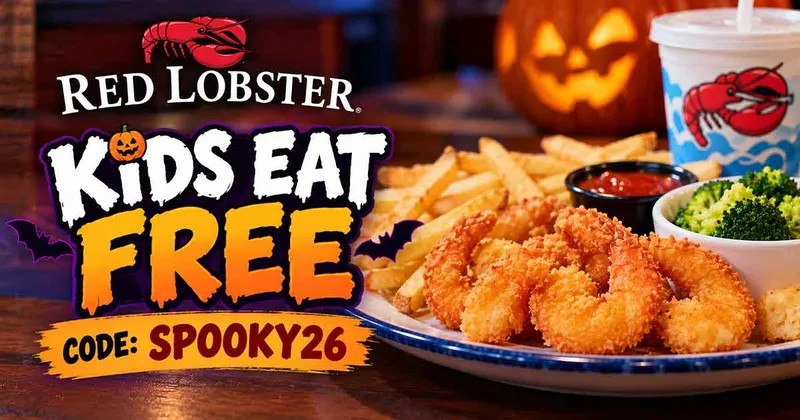 Red Lobster Kids Eat Free Halloween 2026: SPOOKY26 Code, Dates, and Rules
