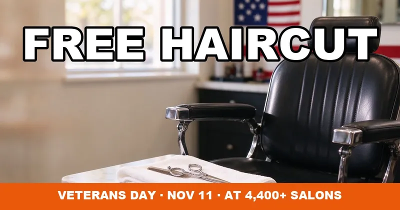 Great Clips Free Haircut for Veterans: Nov 11, 2026