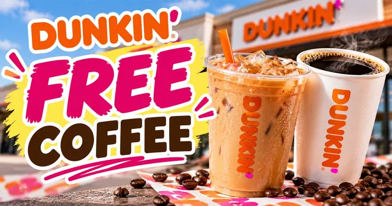 Dunkin’: FREE Medium Hot or Iced Coffee
