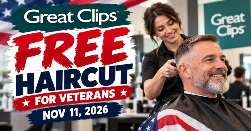 Great Clips Free Haircut for Veterans: Nov 11, 2026