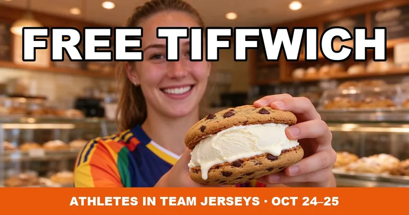 Tiff's Treats Free Tiffwich for Athletes Oct 24-25, 2026