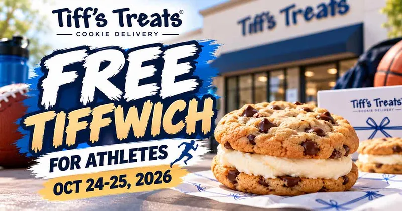 Tiff's Treats Free Tiffwich for Athletes Oct 24-25, 2026