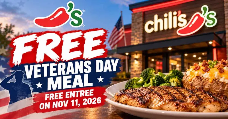 Chili's Free Veterans Day Meal 2026: Free Entree on Nov 11