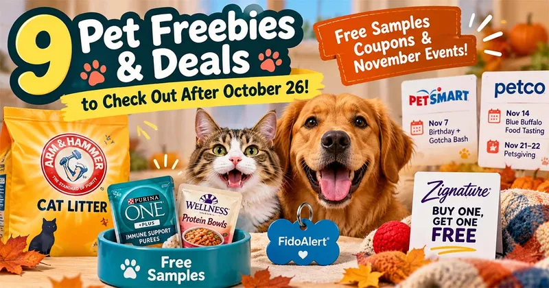 🐾 9 Pet Freebies & Deals to Check Out After October 26!