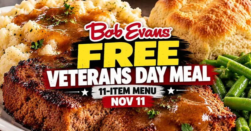 Bob Evans Free Veterans Day Meal 2026: 11-Item Menu Nov 11