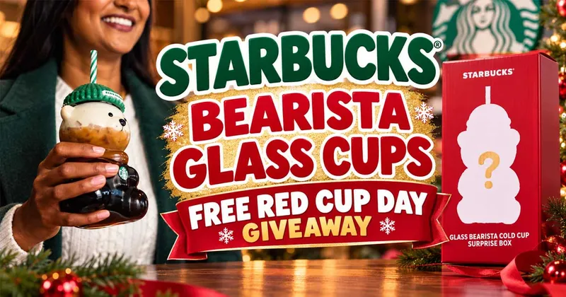 Starbucks: Bearista Glass Cups & FREE Red Cup Day Giveaway