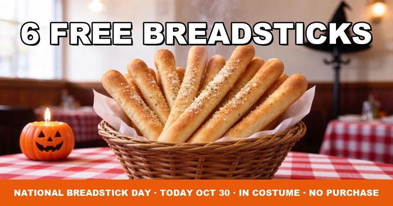 Fazoli's Free Breadsticks 2026: 6 Sticks National Breadstick Day Oct 30