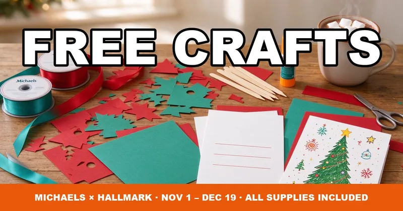 Michaels x Hallmark Holiday Unplugged Free Crafts Nov-Dec 2026