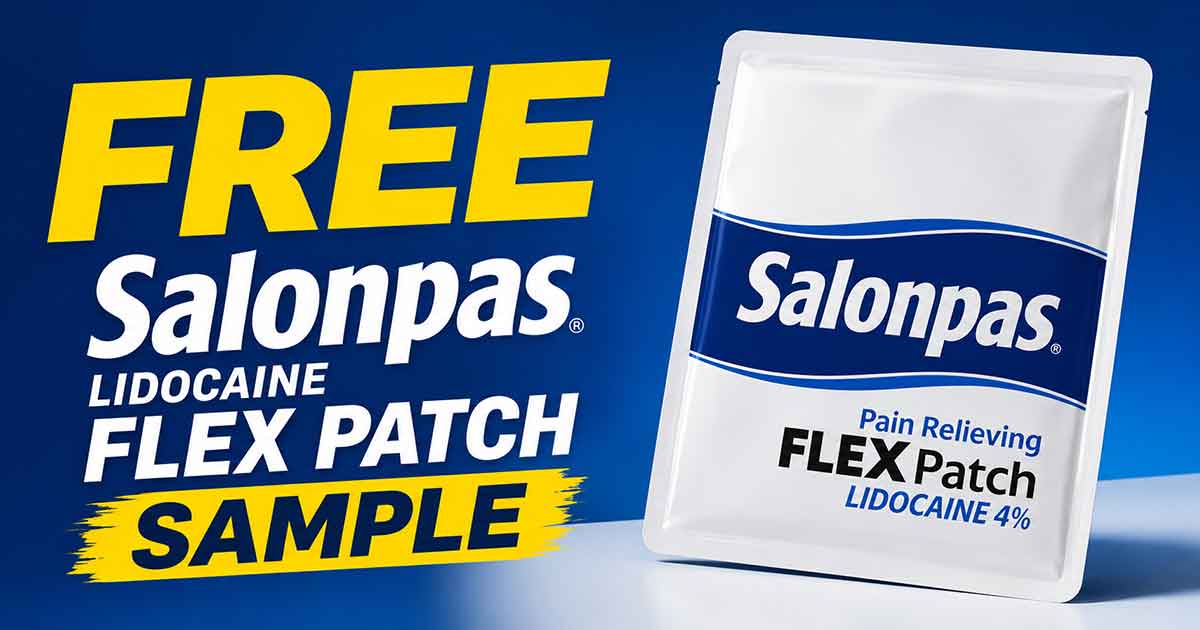 Free Salonpas Lidocaine FLEX Patch Sample