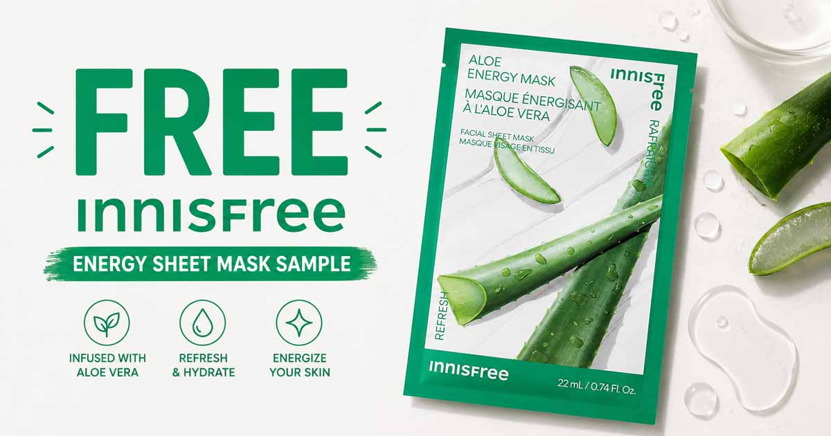 Get a FREE innisfree Energy Sheet Mask Sample