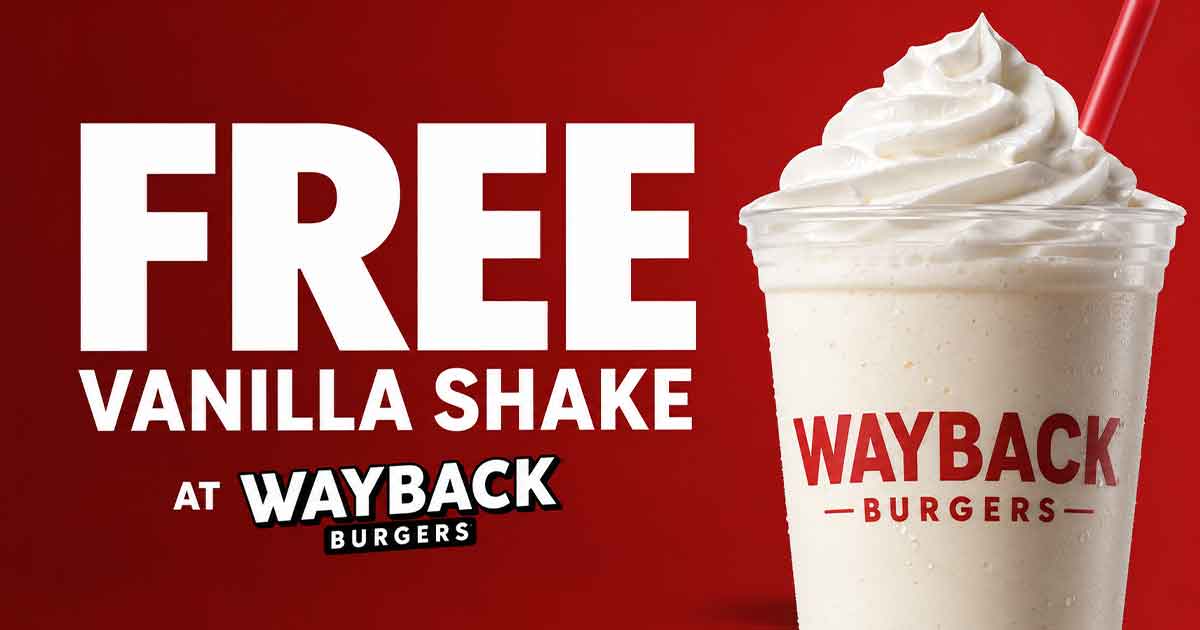 FREE Vanilla Shake at Wayback Burgers (June 20)