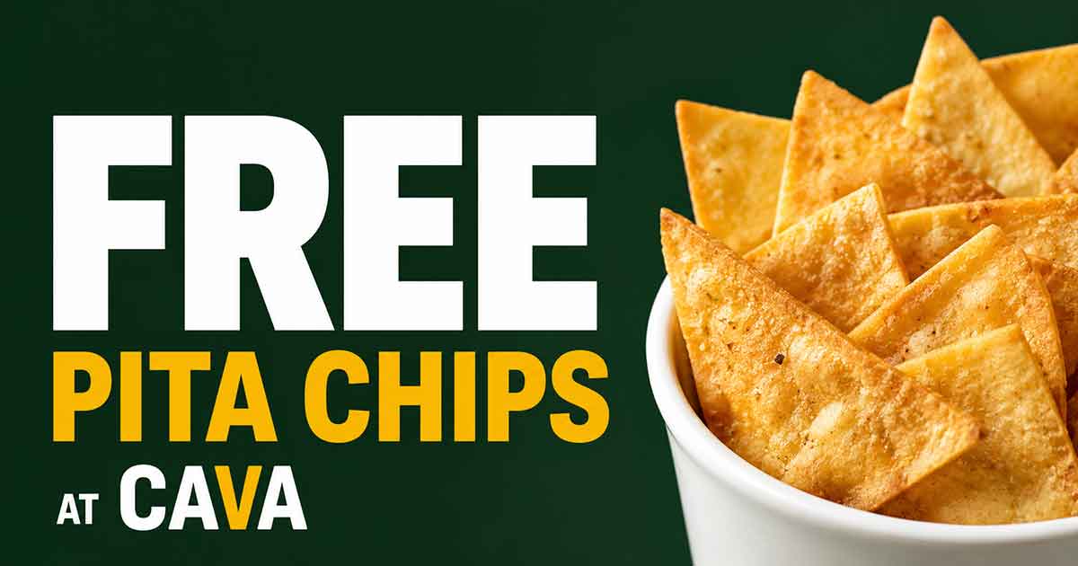 FREE Pita Chips at CAVA (June 21)