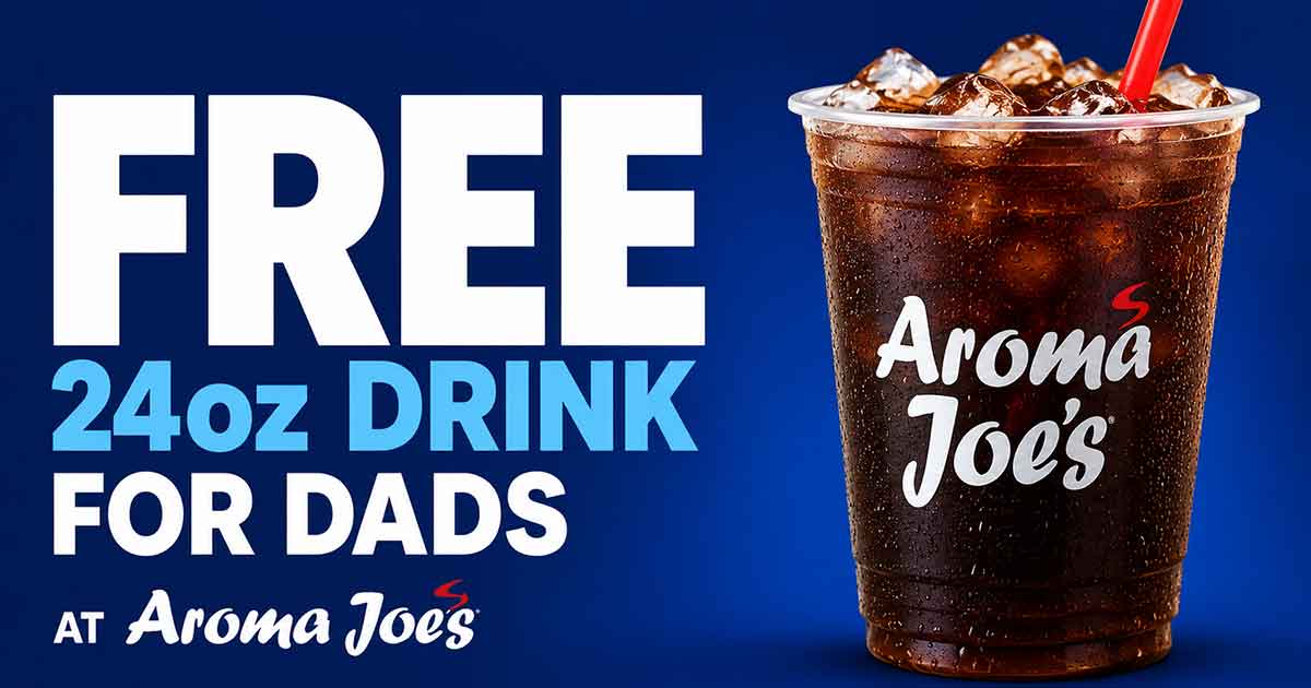 FREE 24oz Drink for Dads at Aroma Joe's (June 21)