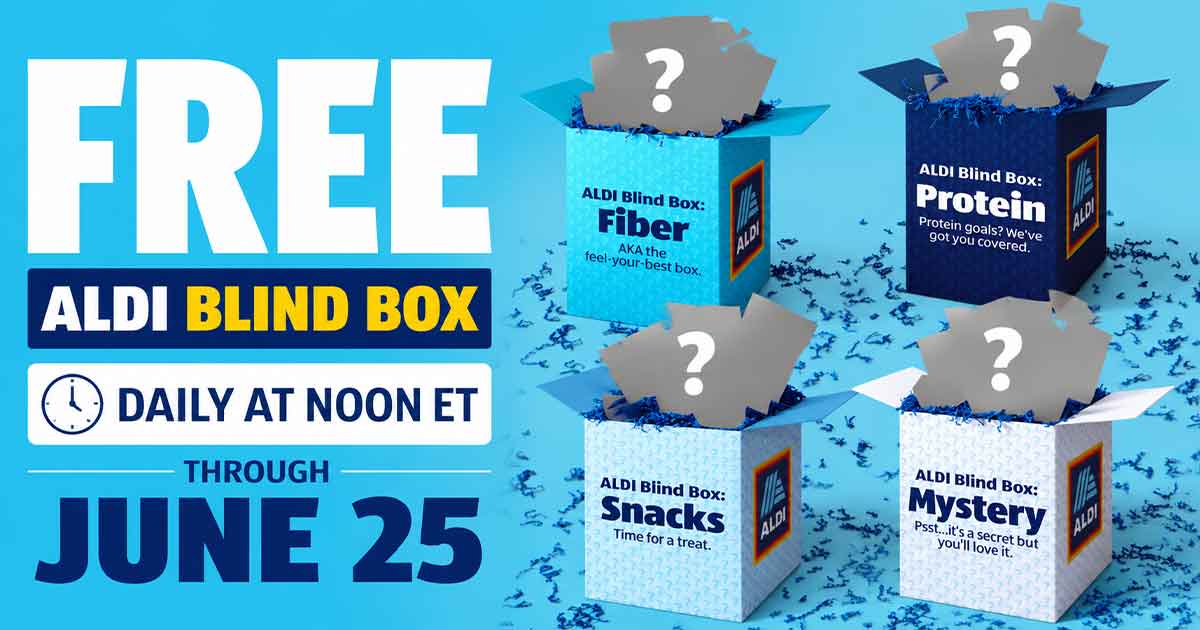 FREE Aldi Blind Box Daily at Noon ET Through June 25