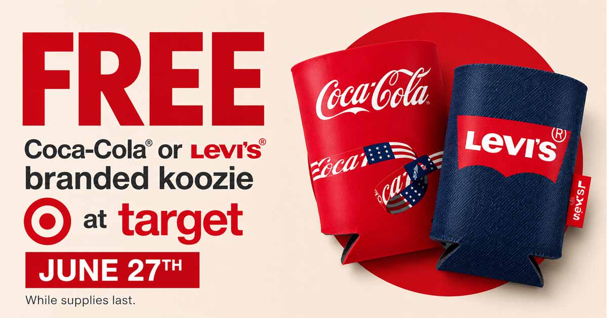 FREE Coca-Cola or Levi’s Branded Koozie on June 27th at Target