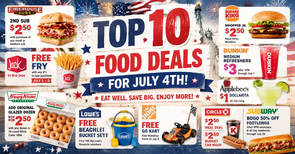 Freebies and Deals on July 4th