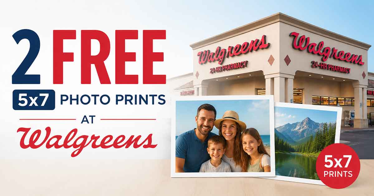 2 FREE 5x7 Photo Prints at Walgreens