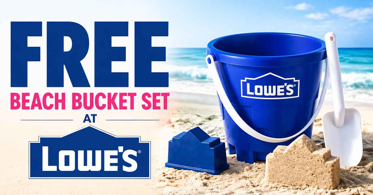 FREE Beach Bucket Set at Lowe's (7/4)