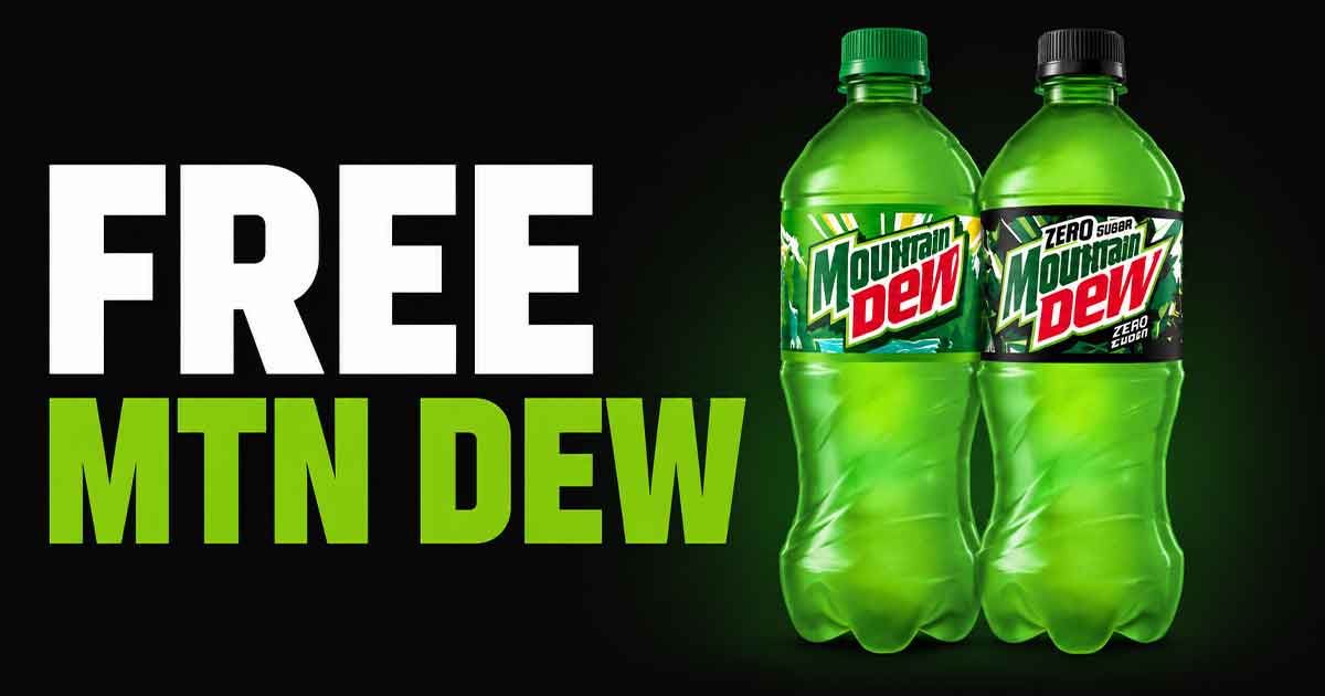 FREE 20 oz MTN DEW Bottle (Thru 12/31/26)