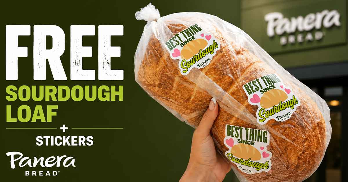 FREE Sourdough Loaf + Stickers at Panera Bread (7/9)