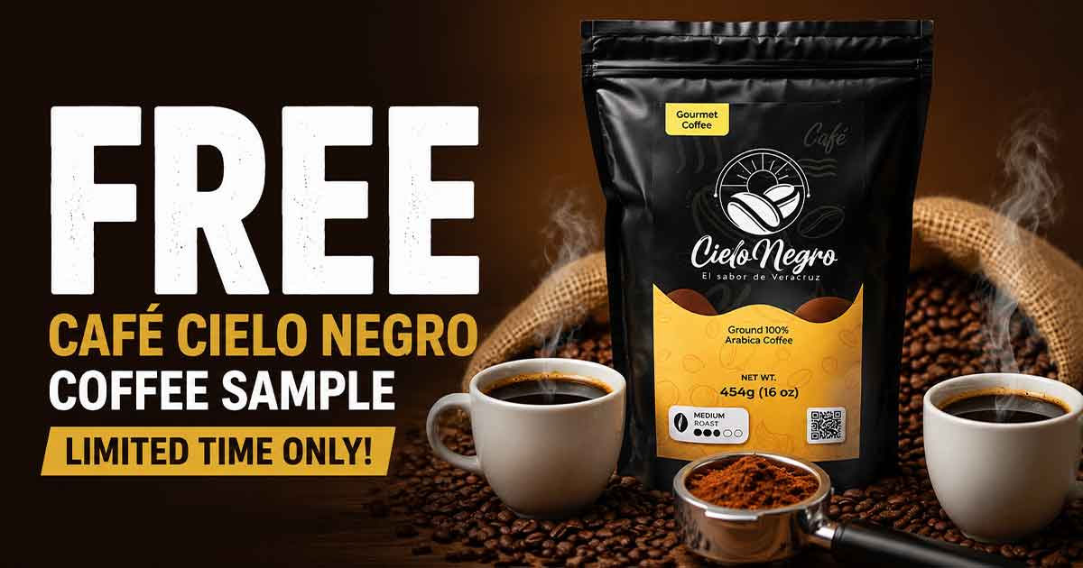 FREE Café Cielo Negro Coffee Sample (Limited Time)