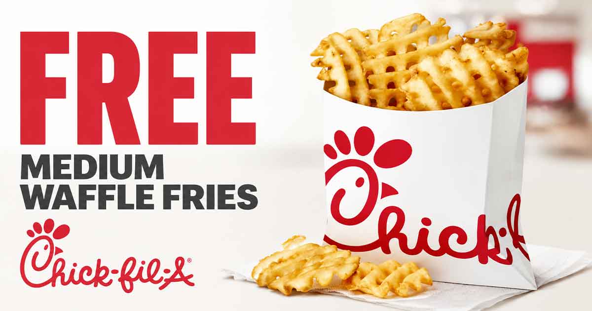 FREE Medium Waffle Fries at Chick-fil-A (7/7–7/13)