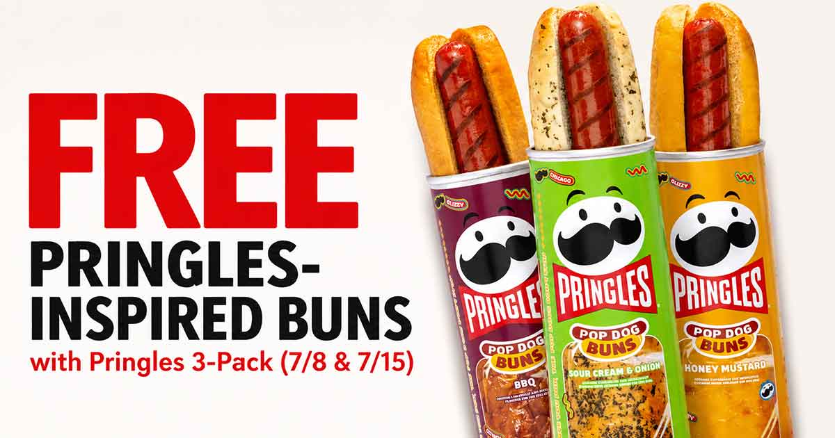 FREE Pringles-Inspired Buns with Pringles 3-Pack (7/8 & 7/15)